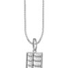 TOMEI Abacus Pendant, White Gold 585