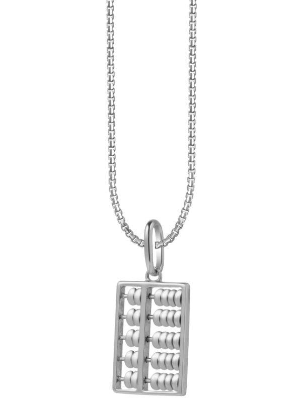 TOMEI Abacus Pendant, White Gold 585