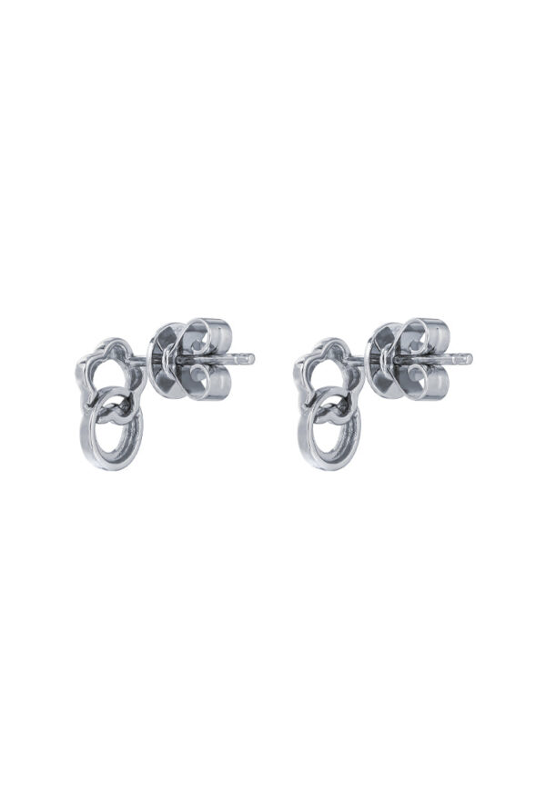 TOMEI Flower Earrings, White Gold 585