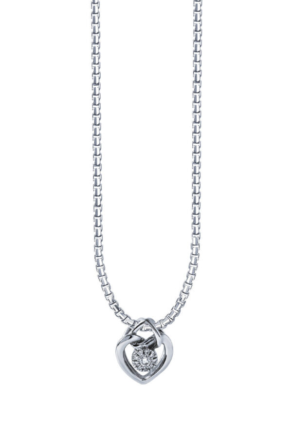 TOMEI Espoir Diamond Pendant, White Gold 375