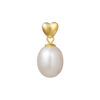 TOMEI  [Online Exclusive] Petite Heart Pearl Pendant, Yellow Gold 750