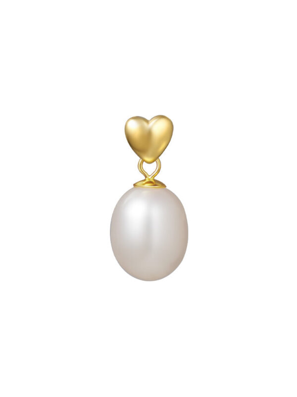 TOMEI  [Online Exclusive] Petite Heart Pearl Pendant, Yellow Gold 750