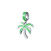 TOMEI Coconut Tree Charm, White Gold 585