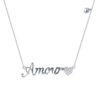 TOMEI Amour Diamond Necklace, White Gold 375