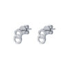 TOMEI Flower Earrings, White Gold 585