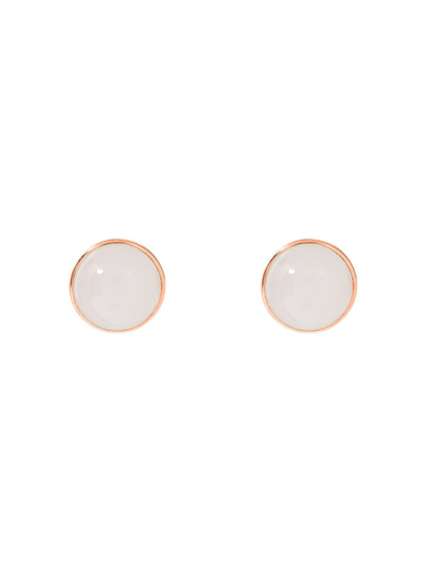 TOMEI Nephrite Collection Earrings, Rose Gold 750