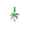 TOMEI Coconut Tree Charm, White Gold 585