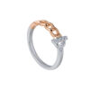 TOMEI Diamond Ring, White+Rose Gold 585