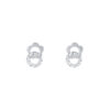 TOMEI Flower Earrings, White Gold 585