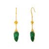 TOMEI Jadeite Dangling Earrings, Yellow Gold 750