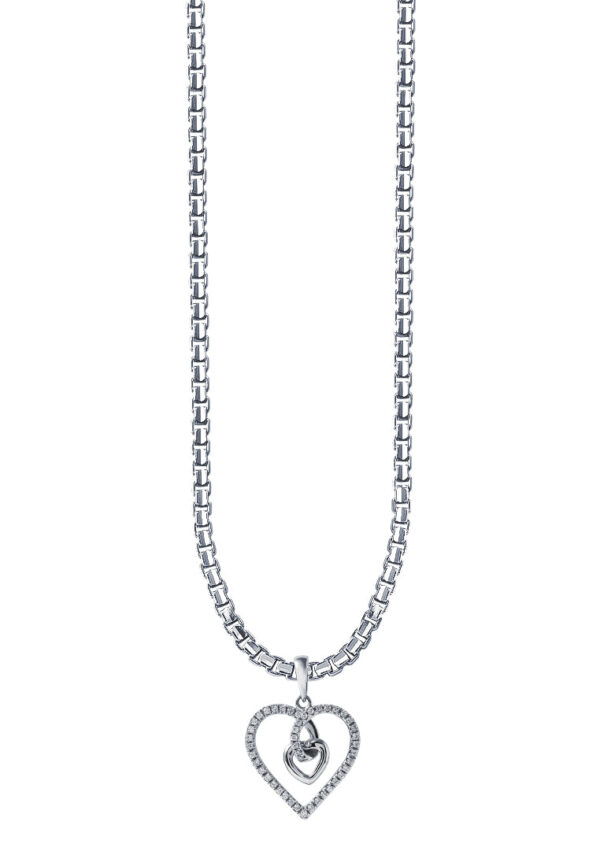 TOMEI Espoir Diamond Pendant, White Gold 375