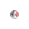 TOMEI Coin Painted Charm, White Gold 585