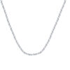 TOMEI Plain Gold Necklace, White Gold 375