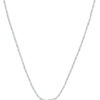TOMEI Plain Gold Necklace, White Gold 375