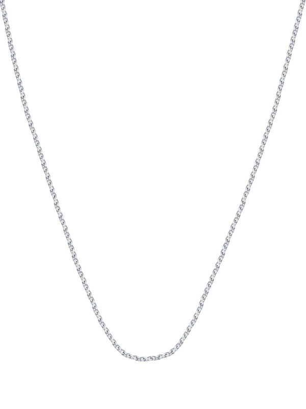 TOMEI Plain Gold Necklace, White Gold 375