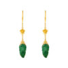 TOMEI Jadeite Dangling Earrings, Yellow Gold 750