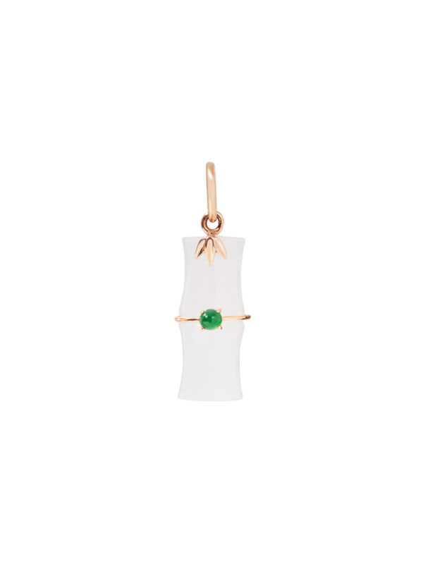 TOMEI Nephrite Collection Pendant, Rose Gold 750