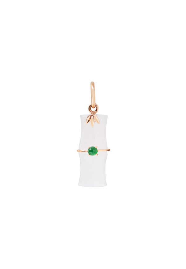 TOMEI Nephrite Collection Pendant, Rose Gold 750