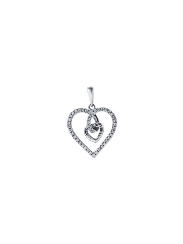TOMEI Espoir Diamond Pendant, White Gold 375
