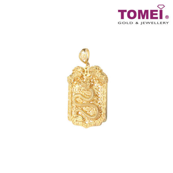 TOMEI Dragon Pendant, Yellow Gold 916
