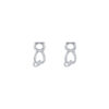 TOMEI Kitten Earrings, White Gold 585