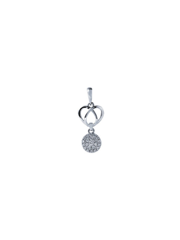 TOMEI Espoir Diamond Pendant, White Gold 375