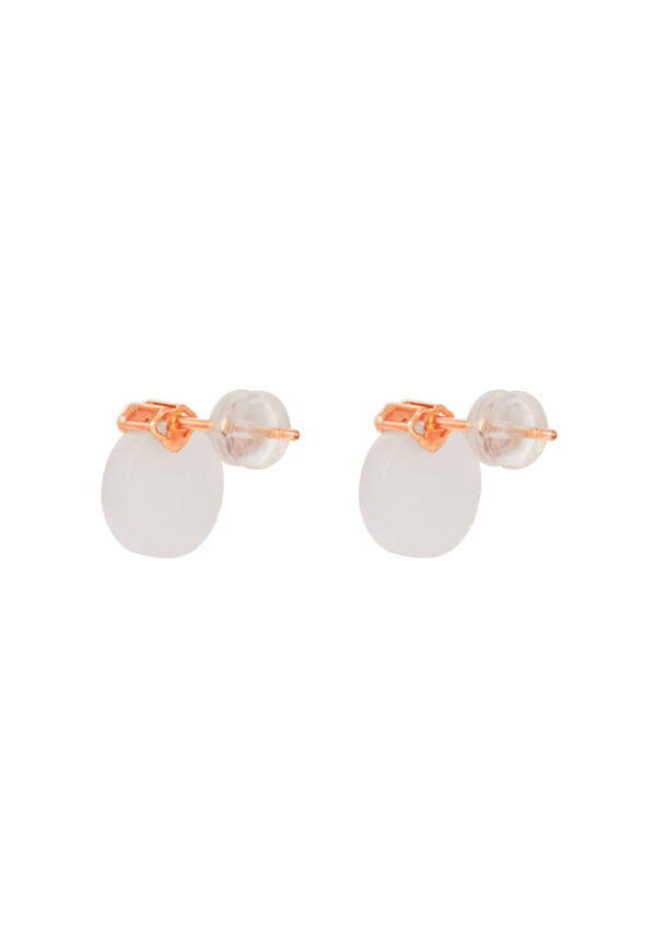 TOMEI Nephrite Collection Earrings, Rose Gold 750