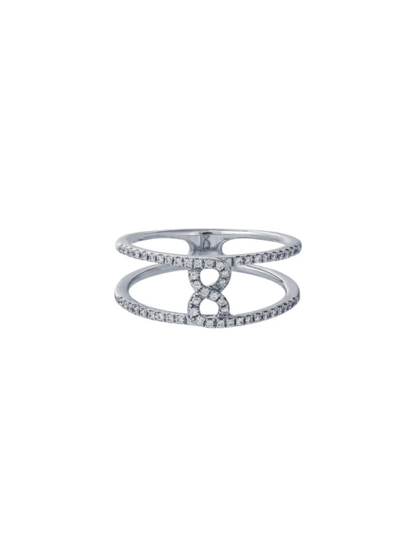 TOMEI Diamond Ring, White Gold 375