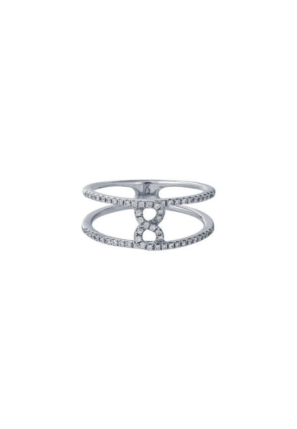 TOMEI Diamond Ring, White Gold 375