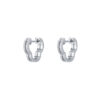 TOMEI Loop Earrings, Diamond White Gold 585