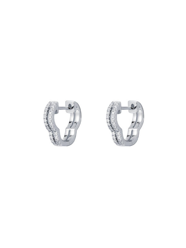 TOMEI Loop Earrings, Diamond White Gold 585