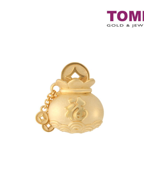 TOMEI  Purse Of Prosperity Pendant, Yellow Gold 916