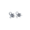 TOMEI Gender Symbol Earrings, White Gold 585