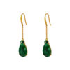 TOMEI Jadeite Dangling Earrings, Yellow Gold 750