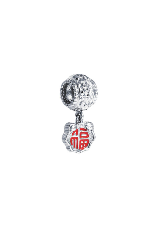 TOMEI Blessing Charm, White Gold 585
