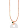 TOMEI Nephrite Collection Pendant, Rose Gold 750