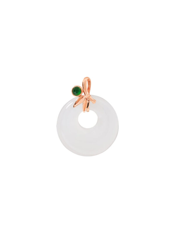 TOMEI Nephrite Collection Pendant, Rose Gold 750