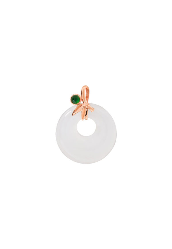 TOMEI Nephrite Collection Pendant, Rose Gold 750