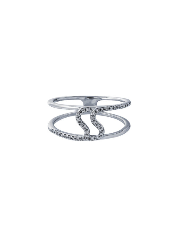 TOMEI Diamond Ring, White Gold 375