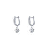TOMEI Dangling Loop Earrings, Diamond White Gold 750
