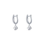 TOMEI Dangling Loop Earrings, Diamond White Gold 750