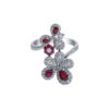 TOMEI Eternal Flame Collection, Ruby Ring, White Gold 750