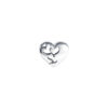 TOMEI Heart Charm, White Gold 585