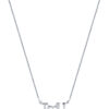 TOMEI I Love U Necklace, White Gold 375