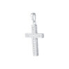 TOMEI Cross Diamond Pendant, White Gold 750