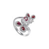 TOMEI Eternal Flame Collection, Ruby Ring, White Gold 750