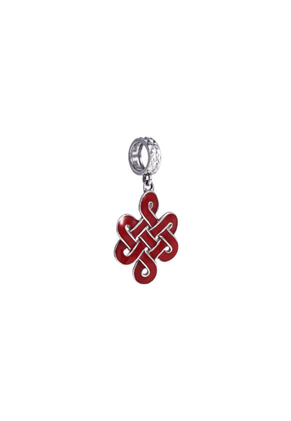 TOMEI Lucky Ruyi Knot Charm, White Gold 585