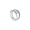 TOMEI Diamond Ring, White Gold 375