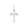 TOMEI Cross Diamond Pendant, White Gold 750