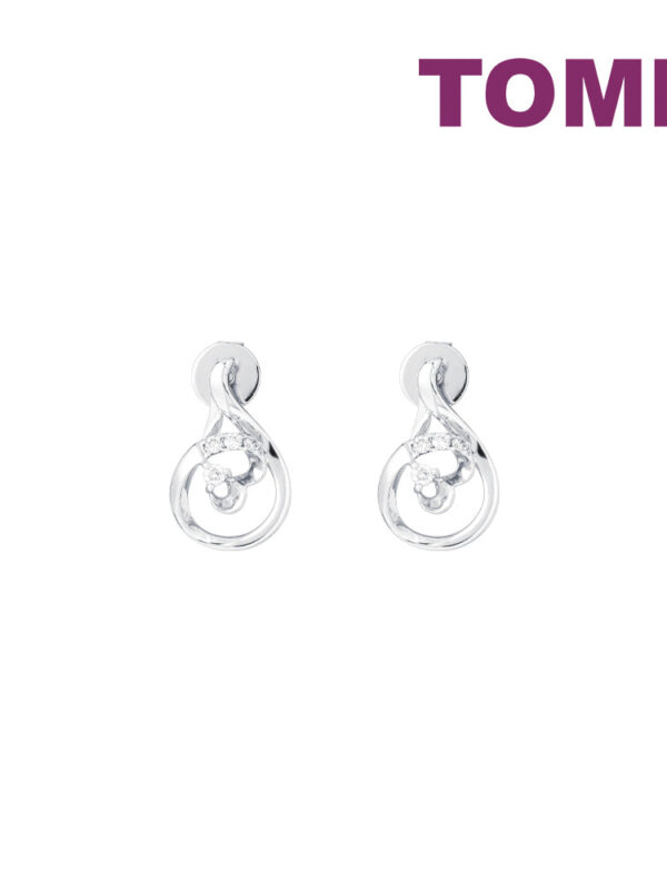 TOMEI Diamond Earrings, White Gold 375